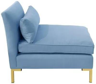 Marceau Slipper Chair - Handcrafted - Blue