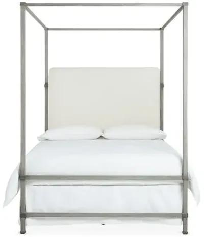 Amalfi Canopy Bed - Ivory, Upholstered Headboard