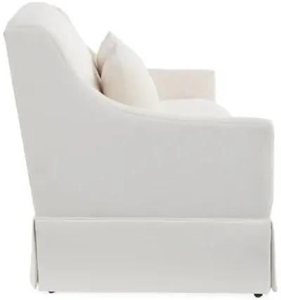 Dawes Skirted Sofa - Ivory Crypton