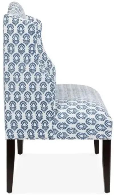 Chelsea Camelback Banquette - Handcrafted - Blue