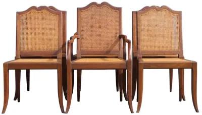 Midcentury Carved Dining Chairs - Set of 6 - Something Vintage - Brown