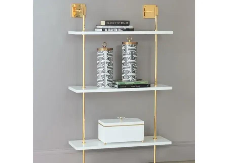 Marais 3-Tier Wall Shelf - White/Gold - Port 68