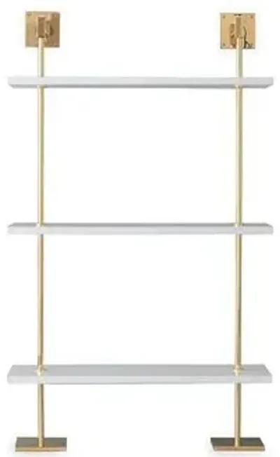 Marais 3-Tier Wall Shelf - White/Gold - Port 68