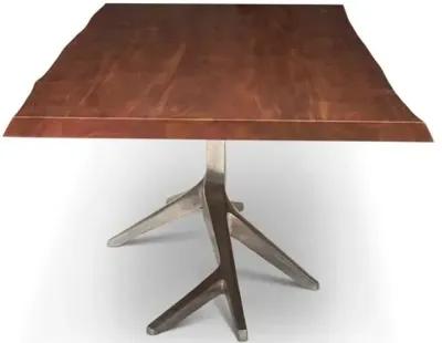 Tree Trunk Dining Table - Mahogany/Nickel