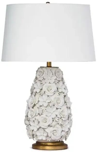 Southern Living Alice Flower Table Lamp - White - Regina Andrew