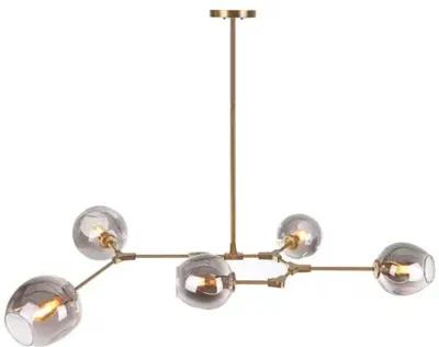 Tanner Chandelier - Brass/Smoke - Gold