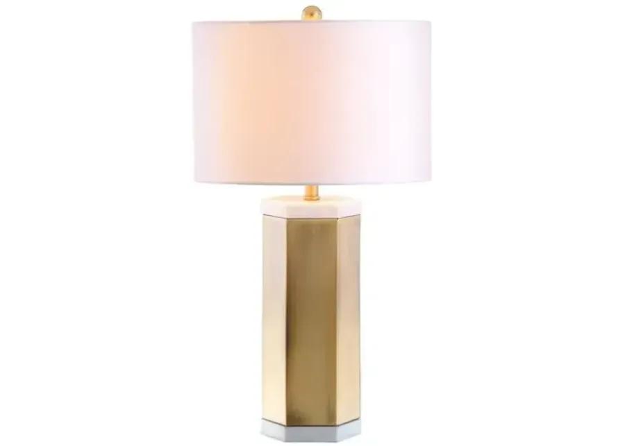 Set of 2 Scola Table Lamps - Gold/White