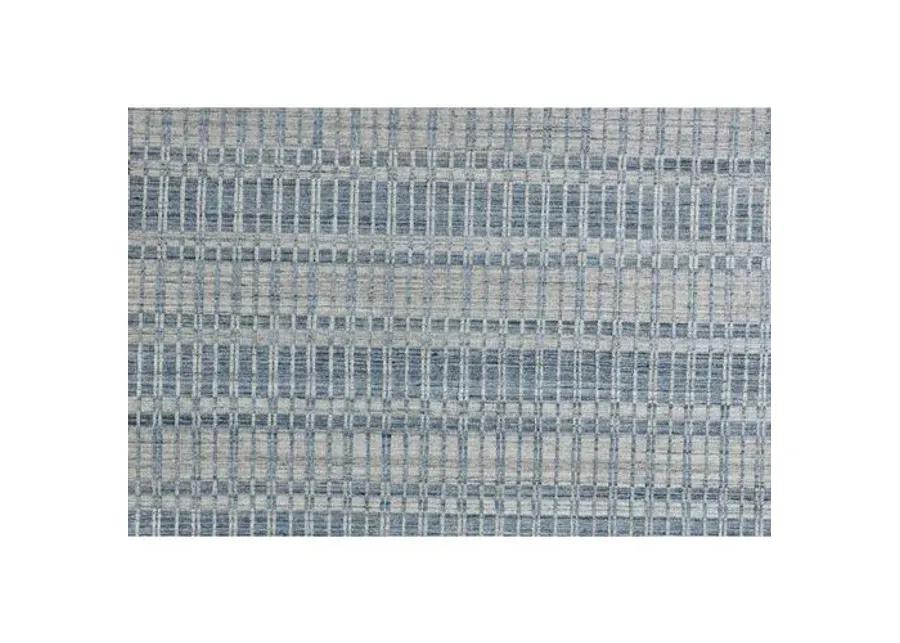 Hawthorne Hand-Knotted Rug - Blue/Silver - Blue