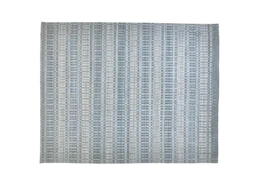 Hawthorne Hand-Knotted Rug - Blue/Silver - Blue