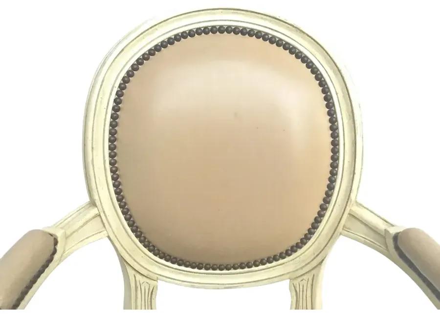 Medallion Back Louis XVI Armchair - Vermilion Designs - White