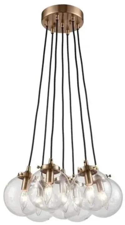 Covelli 7-Light Chandelier - Antiqued Gold/Black