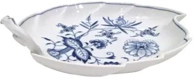 Meissen Blue Onion Floral Leaf Dish - Vermilion Designs