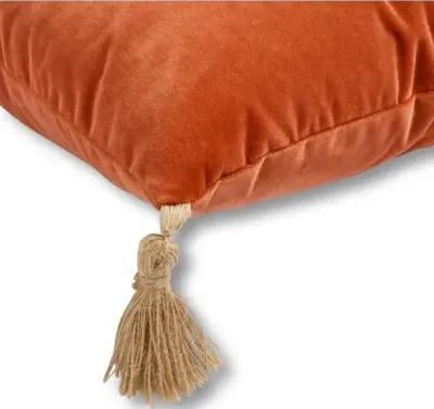 Lou 19x19 Pillow - Orange Velvet