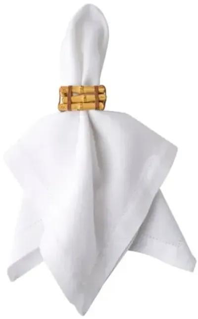 Classic Bamboo Napkin Ring - Natural - Juliska - White