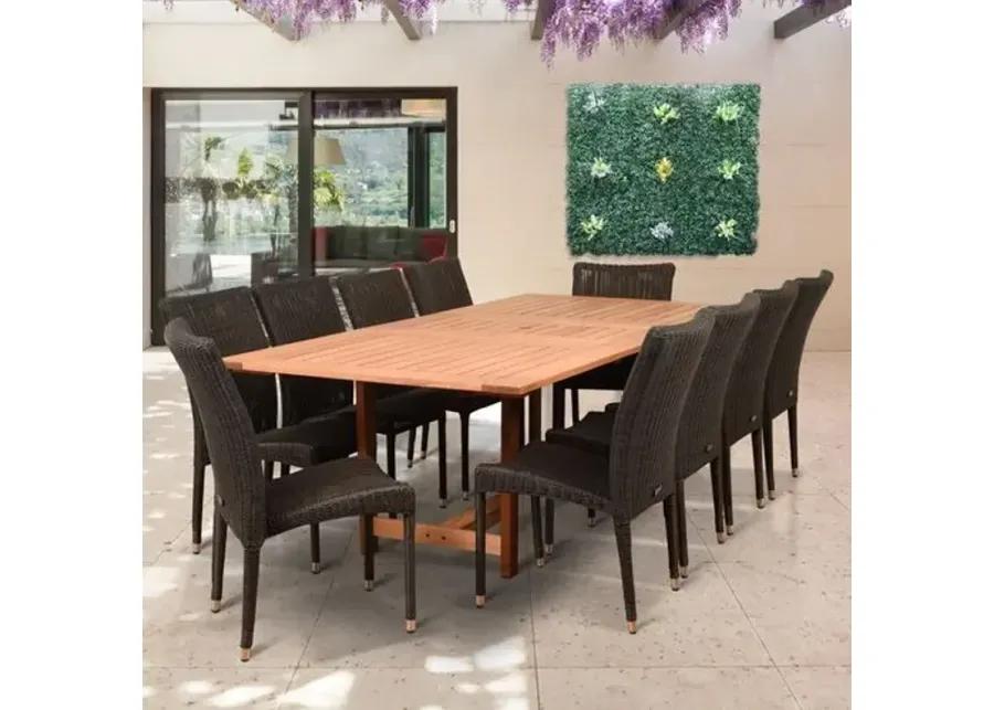 Catania 11-Pc Outdoor Dining Set - Natural/Distressed Gray