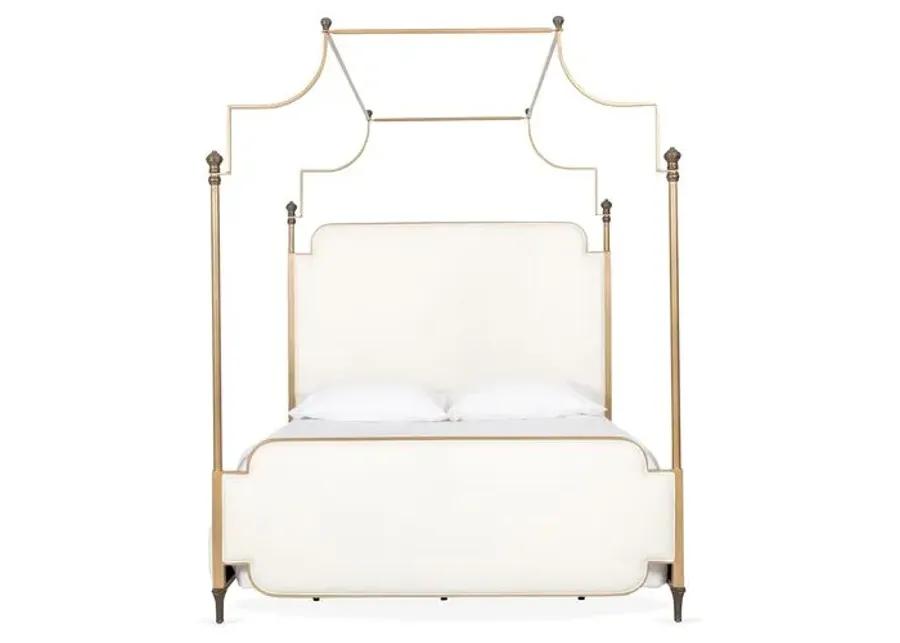 Loren Canopy Bed - Gold