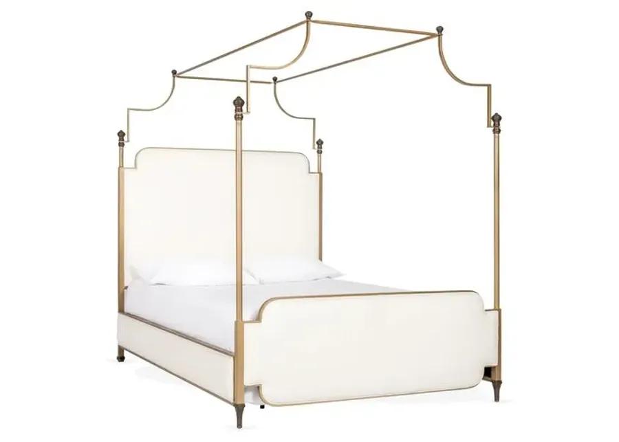 Loren Canopy Bed - Gold