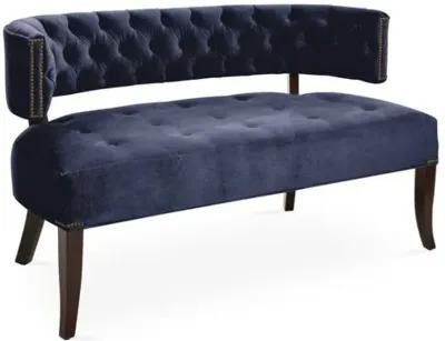 Babette Settee - Midnight Velvet - Haute House Home - Blue