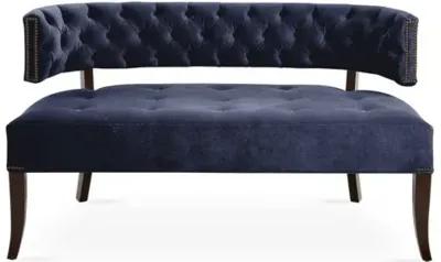 Babette Settee - Midnight Velvet - Haute House Home - Blue