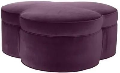 Portsmouth Upholstered Ottoman - Fig Velvet - Purple