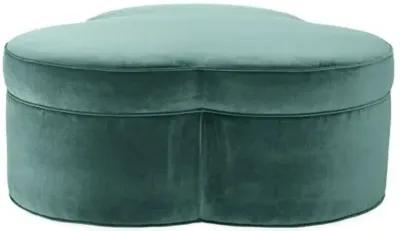 Portsmouth Upholstered Ottoman - Jade Velvet - Green