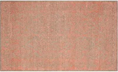 Logue Hand-Knotted Rug - Dark Beige/Coral - Orange - Orange