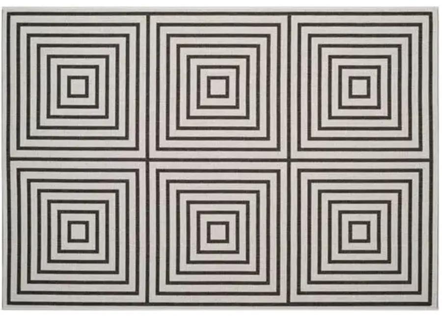 Arkin Rug - Ivory/Charcoal - Black - Black