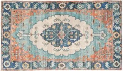 Chatwin Rug - Blue/Coral - Blue