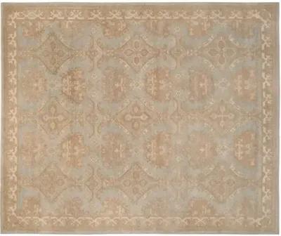 Moreau Hand-Knotted Rug - Light Blue/Beige - Beige