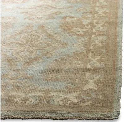 Moreau Hand-Knotted Rug - Light Blue/Beige - Beige