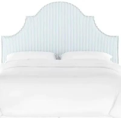 Hedren Headboard - Ticking Stripe - Handcrafted - Blue