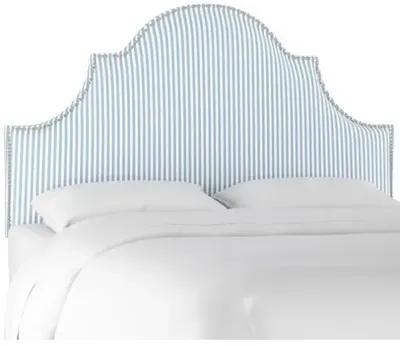 Hedren Headboard - Ticking Stripe - Handcrafted - Blue