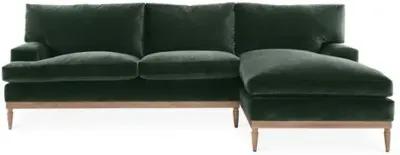 Sutton Velvet RF Sectional - Green