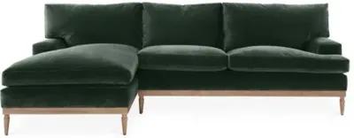 Sutton Velvet LF Sectional - Green