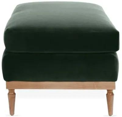 Sutton Velvet Ottoman - Green