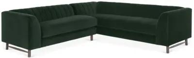 Alden Velvet Sectional - Green