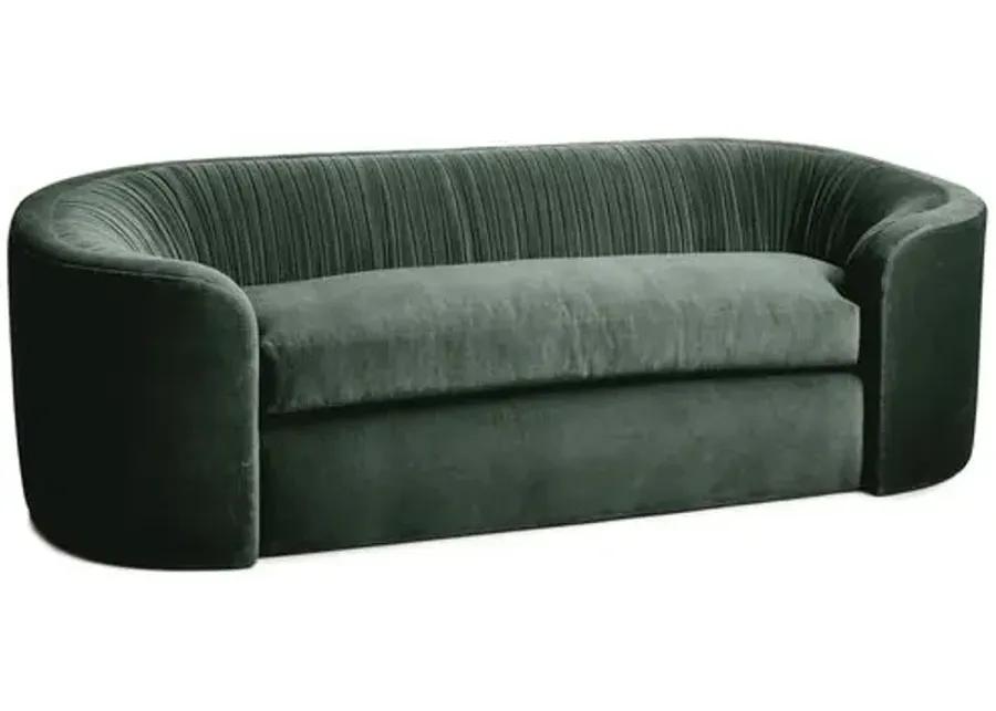 Clio Velvet Ruched Sofa