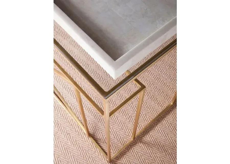 Cumulus Writing Desk - White/Gold - Artistica