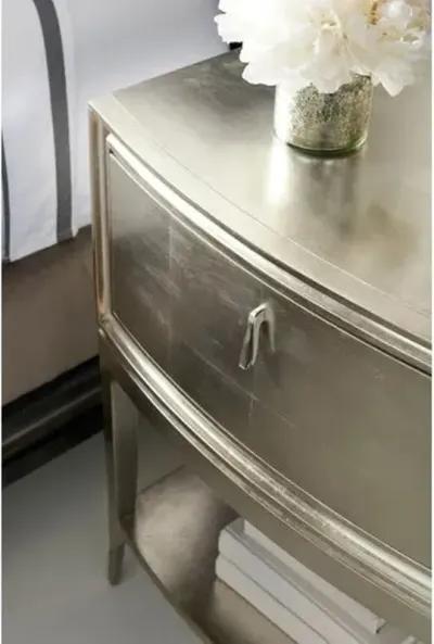 Aviana Nightstand - Silver Leaf