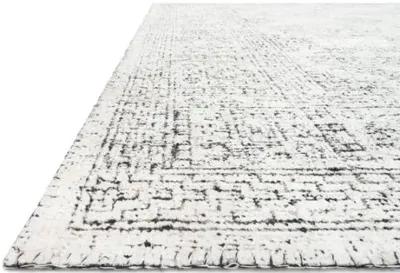 Arley Hand-Knotted Rug - White/Black - Black