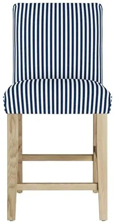 Shannon Counter Stool - Pinstripe - Handcrafted