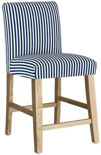 Shannon Counter Stool - Pinstripe - Handcrafted