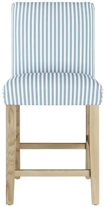 Shannon Counter Stool - Pinstripe - Handcrafted