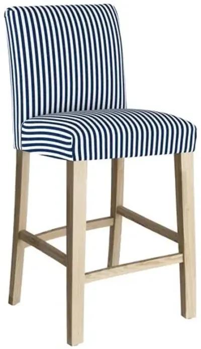 Shannon Barstool - Pinstripe - Blue