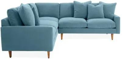 Onslow Velvet Sectional - Blue