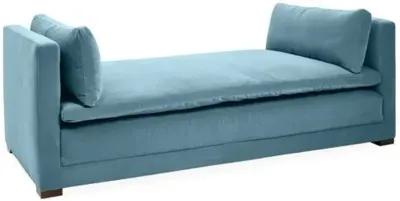 Elmore Velvet Daybed - Handcrafted - Blue - Comfortable, Sturdy