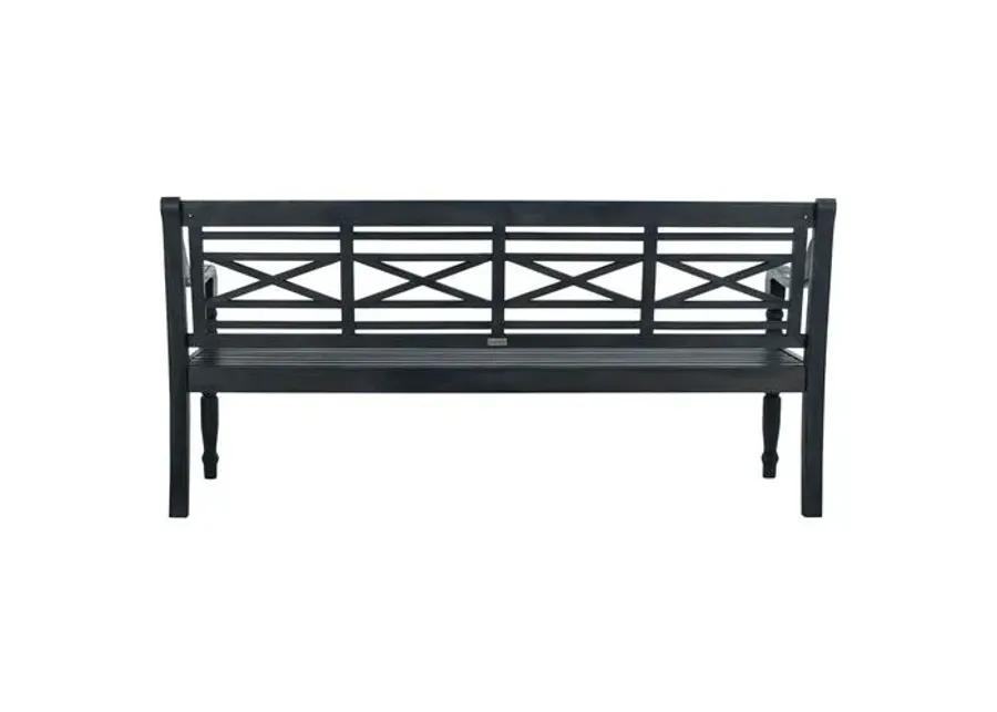 Karla Outdoor Bench - Dark Slate Gray - Black