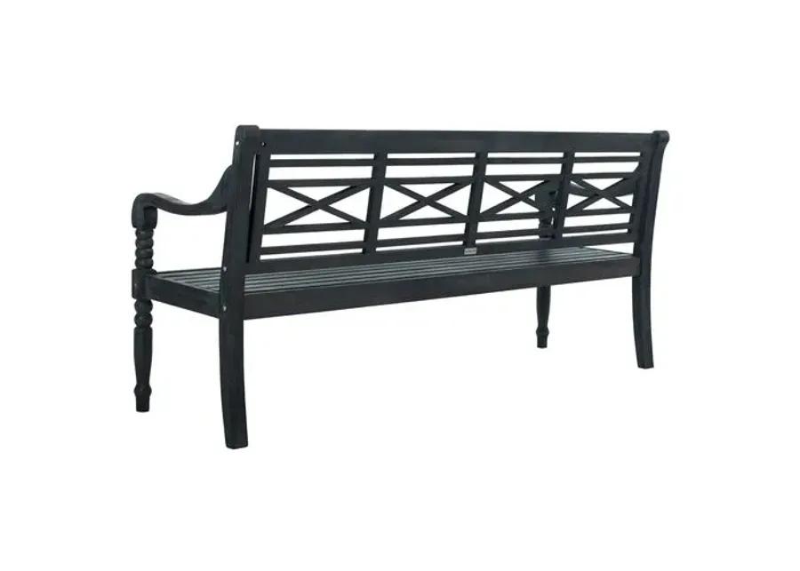 Karla Outdoor Bench - Dark Slate Gray - Black