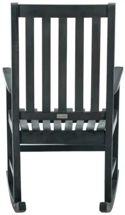 Barstow Outdoor Rocking Chair - Dark Slate Gray - Black