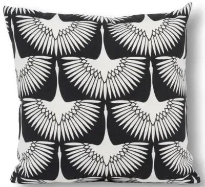 Anca Crane Outdoor 20x20 Pillow - Black/White - Kim Salmela